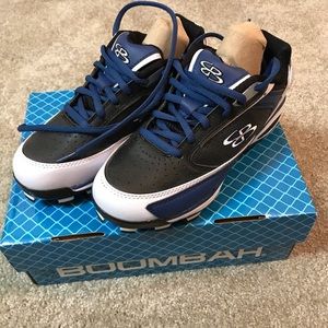 New in Box - Boombah baseball cleats black & blue - size 5